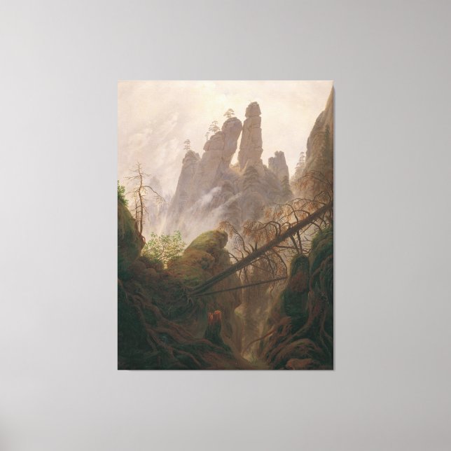 Rocky Landscape in the Elbe Sandstone Mountains Canvas Print (Front)