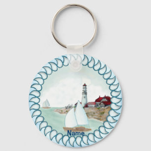 Rocky Lighthouse Key Ring