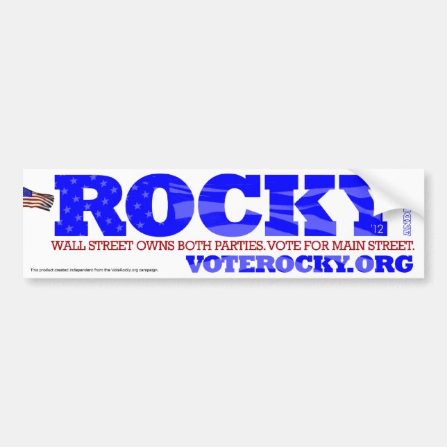 ROCKY-Main Streeet Bumper Sticker (Front)