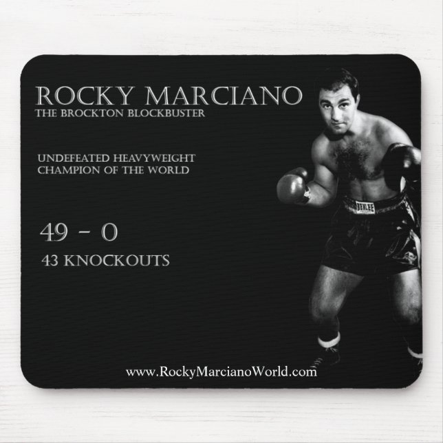 Rocky Marciano mouse pad (Front)