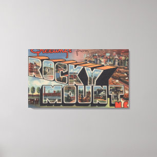 Rocky Mount, North Carolina - Large Letter Scene Canvas Print