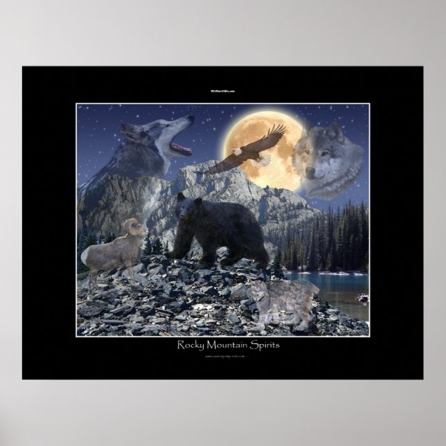 ROCKY MOUNTAIN ANIMAL SPIRITS Art Poster (Front)