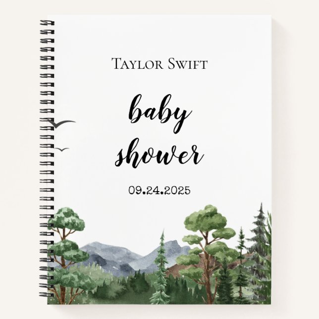 Rocky Mountain Baby Shower Gift Tracker Notebook (Front)
