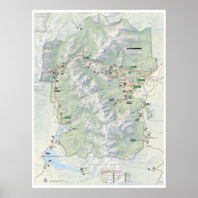 Rocky Mountain (Colorado) map poster (Front)