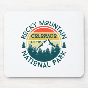 Rocky Mountain Colorado Nature Hiking Outdoors Tra Mouse Mat