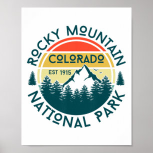 Rocky Mountain Colorado Nature Hiking Outdoors Tra Poster