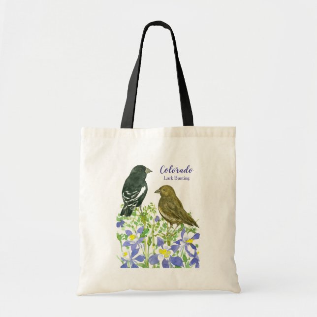 Rocky Mountain Columbine Colorado State Flower Tote Bag (Front)
