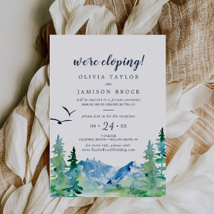 Rocky Mountain Destination Elopement Reception Invitation