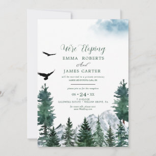 Rocky Mountain Destination Elopement Reception  Invitation