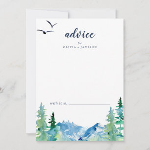 Rocky Mountain Destination Wedding Advice Card