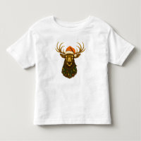 Rocky Mountain Elk in Santa Hat with Christmas