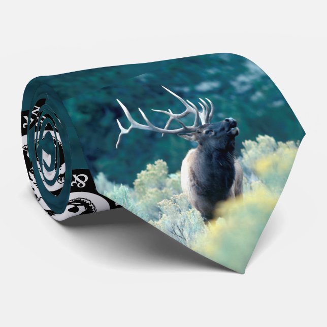 Rocky Mountain Elk Tie (Rolled)