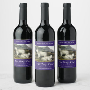 Rocky Mountain Goat (Capra Americana by Audubon Wine Label