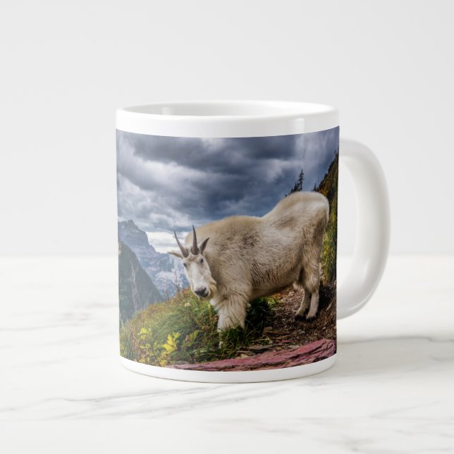 Rocky Mountain Goat Large Coffee Mug (Front Right)