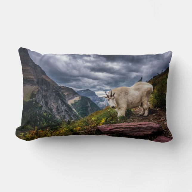 Rocky Mountain Goat Lumbar Cushion (Front)