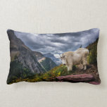 Rocky Mountain Goat Lumbar Cushion<br><div class="desc">This photo features a Rocky Mountain Goat in front of Bearhat Mountain in Glacier National Park,  Montana.</div>