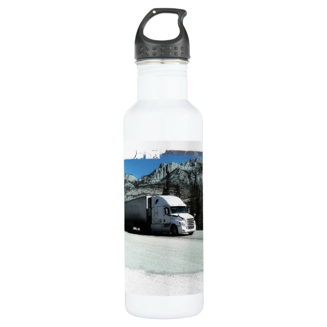 Rocky Mountain Haulier - Freight Truck Driver 710 Ml Water Bottle (Front)