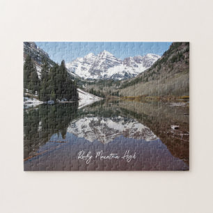 Rocky Mountain High Maroon Bells Aspen Colorado Jigsaw Puzzle