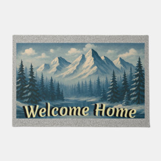 “ROCKY MOUNTAIN HOME" Indoor/Outdoor Doormat
