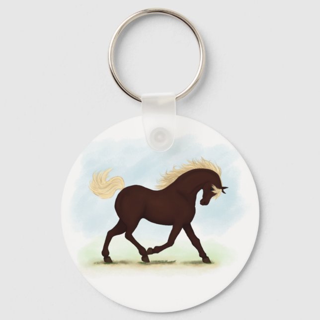 Rocky Mountain Horse Equestrian Key Ring (Front)