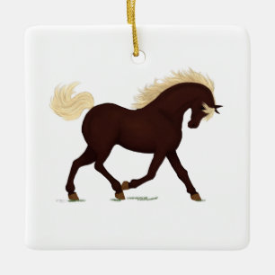 Rocky Mountain Horse Personalised Equine Christmas Ceramic Ornament
