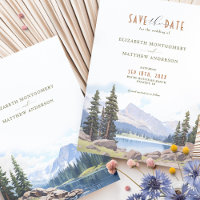 Rocky Mountain Idyll Save-the-Date Invitation