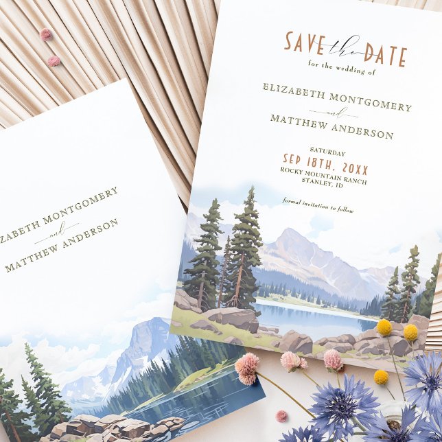 Rocky Mountain Idyll Save-the-Date Invitation (Creator Uploaded)