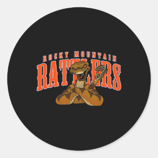 Rocky Mountain Lacrosse Blue Cartoon Modern Clic F Classic Round Sticker