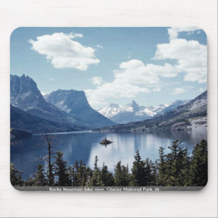 Rocky Mountain lake view, Glacier National Park, M Mouse Mat