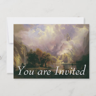 Rocky Mountain Landscape by Albert Bierstadt, 1870 Invitation
