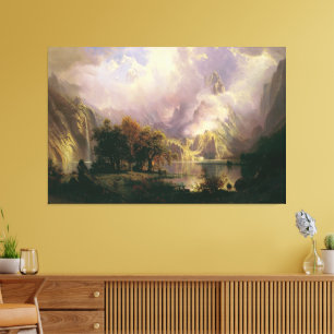 Rocky Mountain Landscape Majestic Scenery Canvas Print