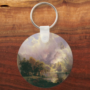 Rocky Mountain Landscape Majestic Scenery Key Ring
