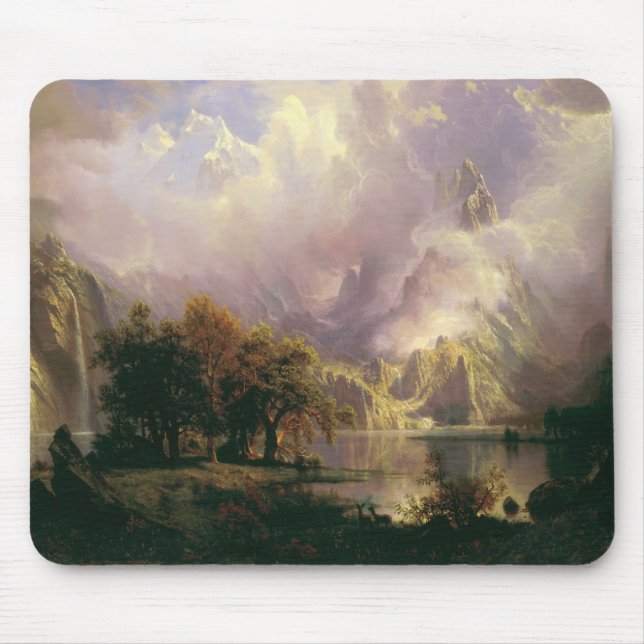 Rocky Mountain Landscape Majestic Scenery Mouse Mat (Front)