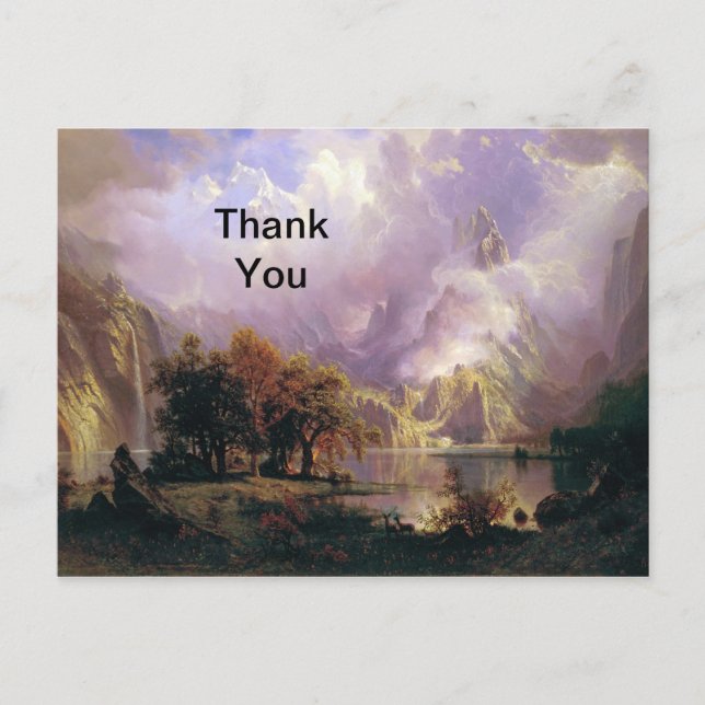 Rocky Mountain Landscape Thank You Postcard (Front)