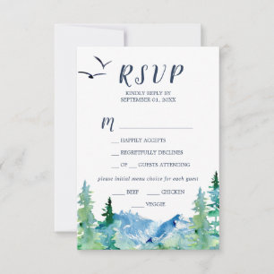 Rocky Mountain Menu Choice RSVP Card