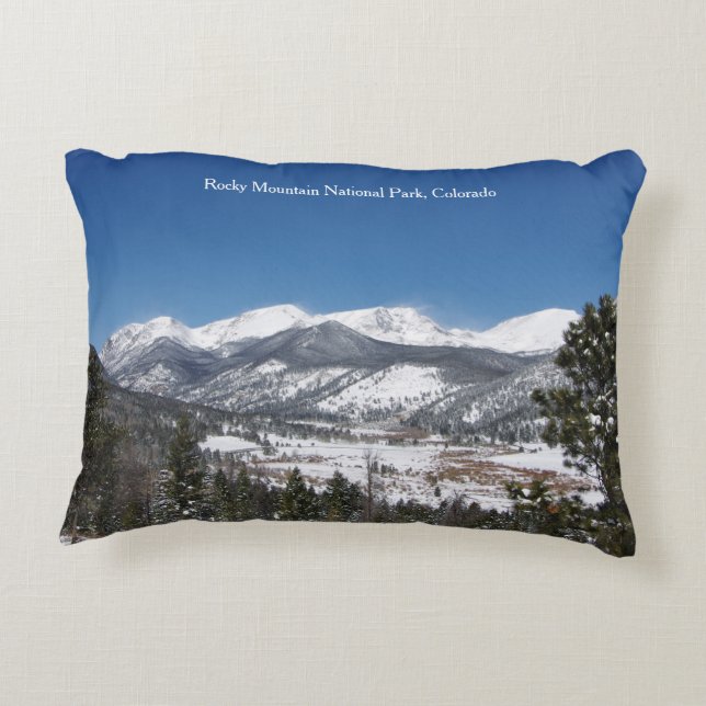 Rocky Mountain National Park accent pillow (Back)