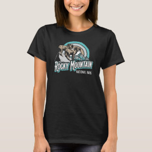 Rocky Mountain National Park Big Horn Sheep Retro  T-Shirt
