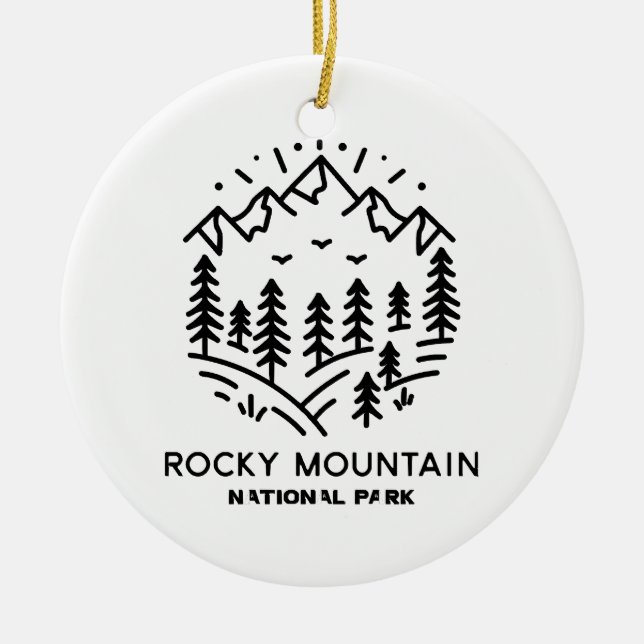Rocky Mountain National Park  Ceramic Tree Decoration (Front)