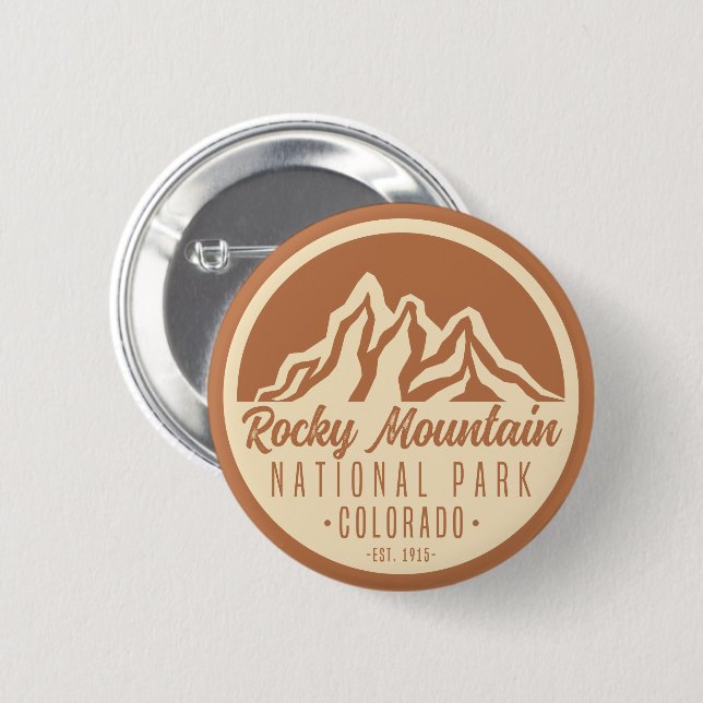 Rocky Mountain National Park Colorado 6 Cm Round Badge (Front & Back)
