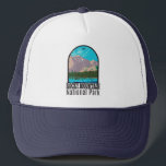 Rocky Mountain National Park Colorado Bear Lake  Trucker Hat<br><div class="desc">Rocky Mountain vector artwork design. The park is known for the Trail Ridge Road and the Old Fall River Road,  drives that pass aspen trees and rivers.</div>