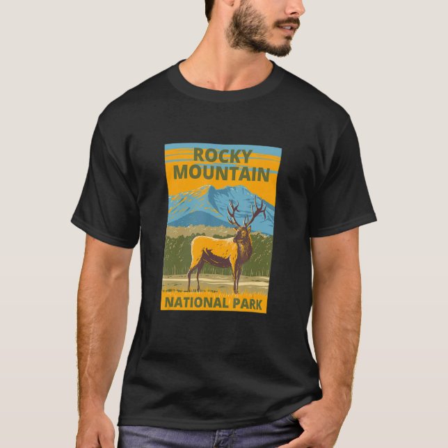 Rocky Mountain National Park Colorado Elk souvenir T-Shirt (Front)