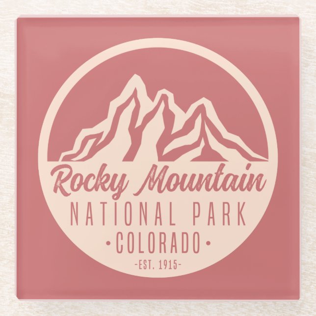 Rocky Mountain National Park Colorado Glass Coaster (Front)