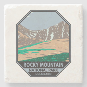 Rocky Mountain National Park Colorado Greys Peak Stone Coaster