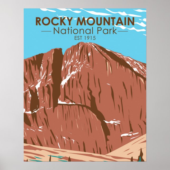 Rocky Mountain National Park Colorado Longs Peak Poster (Front)