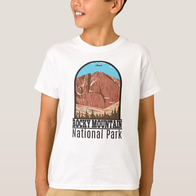 Rocky Mountain National Park Colorado Longs Peak T-Shirt (Front)