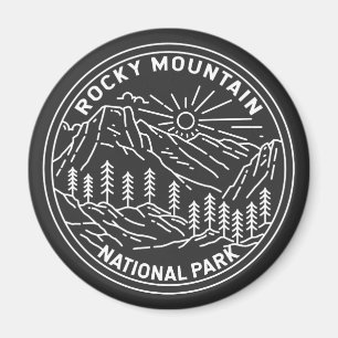 Rocky Mountain National Park Colorado Monoline Magnet