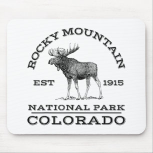 Rocky Mountain National Park Colorado Moose Hike O Mouse Mat