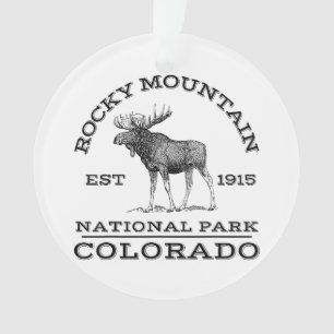 Rocky Mountain National Park Colorado Moose Hike O Ornament