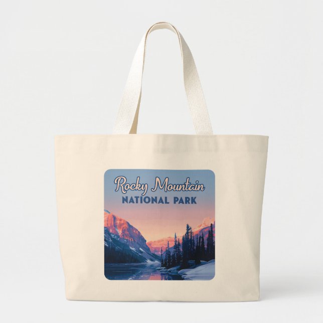 Rocky Mountain National Park Colorado Mountains Large Tote Bag (Front)