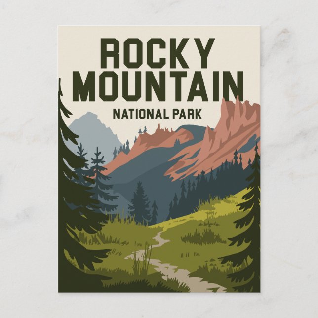Rocky Mountain National Park Colorado Postcard (Front)